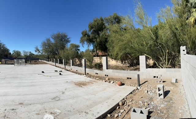 Block wall installation